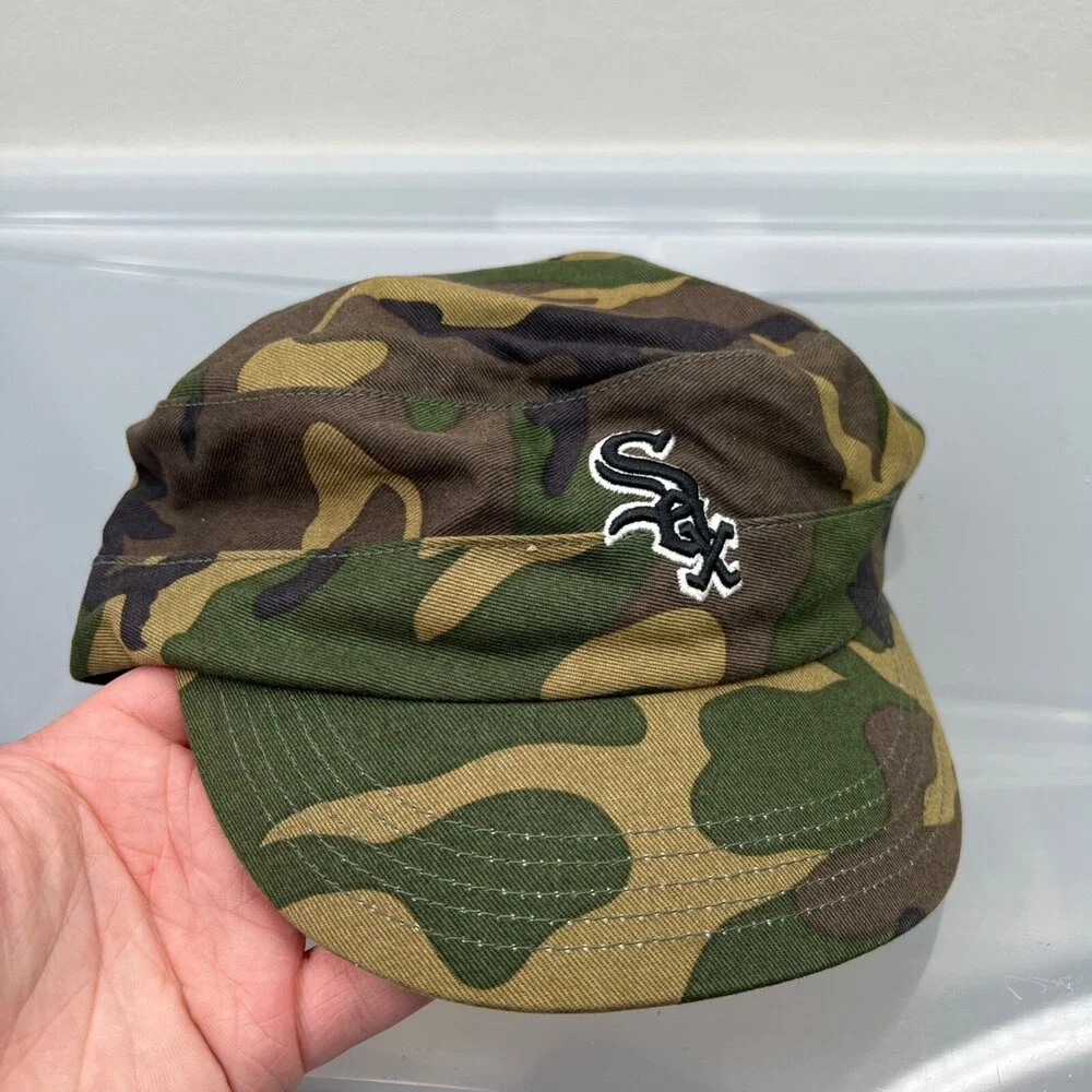 Chicago‎ White Sox Army Hat Men Adjustable Green Camo Strap Baseball Cap MLB
